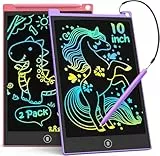 TECJOE 2-Pack LCD Schreibtablett, 10-Zoll buntes Doodle Board für Kinder, elektronische Zeichnung Tablet Zeichnung Pads, Geschenke für 3–6-Jährige (Rosa und Violett)