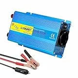 LVYUAN 400W/800W Reiner Sinus Wechselrichter DC 12V auf 230V AC Spannungswandler mit 1 EU AC Steckdose 2 USB Ports