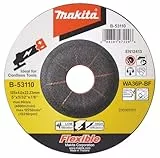 Makita B-53110 Schruppscheibe 125 x 4,0 mm flexibel, 1 Stück, für Stahl und Edelstahl, WA36P-BF, EN12413, bestens geeignet für Akku-Winkelschleifer