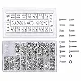 Yosoo 1000 Stück Edelstahl Brillen Uhr Reparatur Schraube Ersatz Kit Set Winzige Schrauben Nuss Sortiment Repair Tool Kit Set