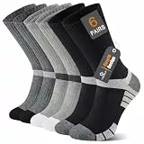Cirorld Herrensocken, Herren Arbeitsocken gepolstert feuchtigkeitsableitend, Baumwoll Sportsocken Laufen Wandern Gehen, Atmungsaktiv & Blasenfrei, Geschenke für Männer, Geschenke für ihn