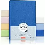 Julius Zöllner Frottee Spannbettlaken für Baby- & Kinderbett, 60x120cm bis 70x140cm, STANDARD 100 by OEKO-TEX, blau, 1 Stück (1er Pack)