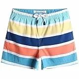 maamgic Badeshorts Schnelltrocknend Boardshorts mit Mesh-Futter Taschen und Verstellbarem Tunnelzug MEHRWEG