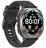 TIMU Smartwatch Herren, 1.45' AMOLED Smart Watch Herren mit Anrufe tätigen/Empfangen, 115+Sportmodi Fitnessuhr mit Herzfrequenz/Schrittzähler/Schlafmonitor, IP68 Wasserdicht Sportuhr für Android iOS
