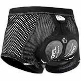 X-TIGER Herren Radunterhose Fahrradhosen mit 5D Sitzpolster Fahrrad MTB Unterwäsche Pro Bike Boxer Größe Kurze Hosen