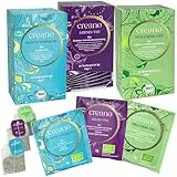 Creano Bio-Kräutertee-Set „Calm down“, harmonisch und ausgewogen mit den Sorten Wellness-Tee, Sanfte Stimmung und Abend-Tee, 100% bio, 3 x 20 Teebeutel