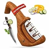 Messerschärfer Manuell 3-Stufen – Profi Messerschärfer und Messerschleifer für Küchenmesser – Diamant Messerschärfer & Knife Sharpener – Küchenzubehör Rutschfest & Sicher – AKAYA BLOOM