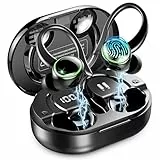 Bluetooth Kopfhörer Sport, In Ear Kopfhörer mit Hi-Fi Stereo, 50 Std Kabellose Ohrhörer, Kopfhörer Kabellos Bluetooth 5.4 mit ENC Noise Cancelling und 4 HD Mics, USB-C/LED-Display, IP7 Wasserdicht