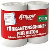 ATHLON TOOLS 2X Auto-Türkantenschutz FlexProtect - je 2 m lang - Extra Dicker Türkantenschoner, selbstklebend, wasserabweisend (weiß)
