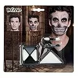 Boland 45087 - Schmink-Set Skelett, 7-teilig, 4 Schminkfarben, 1 Schminkstift, 1 Schwamm, 1 Applikator, Schminke für Halloween, Karneval, Mottoparty