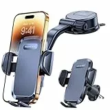 Miracase [2025 Upgraded] Handyhalterung Auto Handy Halterung,Universal Car Phone Holder[Stärkste Saugnapf & Lüftungshaken] 360° Drehbar kfz autohalterung für iPhone Pro Max Samsung Galaxy Google