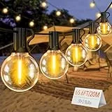 LED Lichterkette Aussen 20M - 30+2 Lichterketten Außen G40 Glühbirnen Wetterfest lichterkette Outdoor für Garten Balkon Party Hochzeit