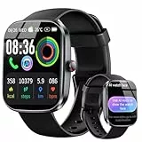 uaue AI Smartwatch Herren Damen, 1.91' Fitnessuhr Integrierte ChatGPT-AI und Telefonfunktion, Pulsuhr/Schlafmonitor/Schrittzähler/110+ Sportmodi Smart Watch, IP68 Wasserdicht Sportuhr, für Android iOS