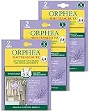 Orphea Mottenschutz für Kleiderschrank 6 Stück Dufthänger Lavendel-Maillette Duft, auf pflanzlicher Basis mit Langzeitwirkung, Mittel gegen Motten