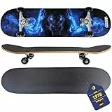 BEST SPORTING Skateboard Lion – Robustes Holzdeck & ABEC 5 Kugellager für Anfänger & Fortgeschrittene – Skateboard Löwe
