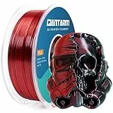 GIANTARM Dual Silk PLA Filament 1.75 mm, 3D Drucker PLA Silk Filament 1 kg/Spule, zweifarbig Rot+Schwarz