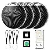 Air Tracker Tag Schlüsselfinder 4er Pack, GPS Tracker Kinder Kompatibel mit Apple Wo ist? APP(Nur iOS), Mini Bluetooth Tracker für Pack, Koffer, Karte, Batterielebensdauer 12 Monates, IP68 Wasserdicht