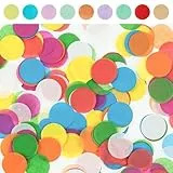 Konfetti Bunt 6000 Stück (1.5cm), Rundes Papier Confetti für Geburtstag & Hochzeit, Mehrfarbige Streudeko Tischdeko für Partys, Konfettikanone Füllung