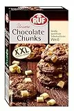 RUF Chocolate Chunks Weiß, backfeste Schokoladen-Tropfen, XXL Schoko-Drops zum Backen für Muffins, Brownies & Cookies, glutenfrei, 1 x 100g