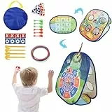 Surplex 5-in-1-Dartboard, Wurfspiele, Zapfen, Bohnenbeutel, Wurfspiel, geeignet für Kinder ab 4 Jahren, Spielzeug & Geschenke für Gartenaktivitäten oder Partys