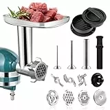 Fleischwolf aufsatz für KitchenAid Mixer - Fleischwolf elektrisch Zubehör für KitchenAid Standmixer(Gerät nicht enthalten, nur Zubehör)