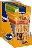 Vitakraft Delicious Chews, Hundekauknochen, Kaurollen aus Rinderhaut umwickelt mit Hühnchenfleisch, zur Beschäftigung, ohne Zusatz von Zucker (15x 90g)