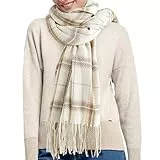 GoGou Winter Schals & Tücher für Damen Oversized Kaschmir Schal Lange Winterschal Tartan Schultertuch Plaid Deckenschal,Beige