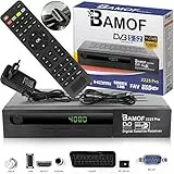 hd-line Bamof 2225 PRO Sat Receiver Digitaler Satelliten Receiver- (HDTV, DVB-S/DVB-S2, HDMI, SCART, 2X USB, Full HD 1080p) [Vorprogrammiert für Astra, Hotbird und Türksat] + HDMI Kabel, Black