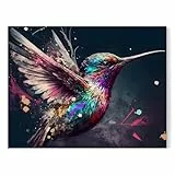 Gutluz Malen Nach Zahlen Erwachsene Kinder ab 10 Leinwand Ölgemälde Vogel - Painting by Numbers for Adults kids - Geschenke für Erwachsene und Kinder - mit Pinseln Acrylpigment 40 × 50 cm