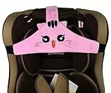 MINGZE Baby Autositz Kopfunterstützung, Auto Sicherer und gemütlicher Schlafpositionierer, Einstellbar Sicherheitssitz Befestigungsgurt, Protektor Kopfstütze Nackenstütze für Kinder Baby (Rosa)