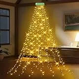 GYLEFY Weihnachtsbaum Lichterkette, 3M 480 LED 16 Stränge Christbaumbeleuchtung, Enegie Sparen Lichterkette mit 8 Modi Timer, IP65 Wasserdicht LED Christbaumbeleuchtung Dekor Innen Außen (Warmweiß)