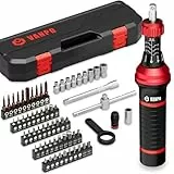 VANPO Drehmomentschraubendreher 1/4'', 64 tlg. 1-6 Nm Drehmomentschlüssel Schraubendreher Set mit T-Griff, Schlitz, Sechskant, Torx und Kreuzschlitz-Bits, Drehmomentschrauber für Werkzeuge, Fahrrad
