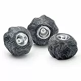 Pontec 87585 PondoStar LED Rocklight Set 3 - schwarzes, attraktives Felsleuchten-Set in zeitloser Schieferoptik / Unterwasserbeleuchtung