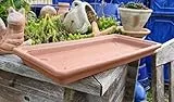 Generisch Italienischer Untersetzer/Teller für den 32 - er Blumenkasten aus Terrakotta Terracotta Unterteller Pflanztopf Balkonkasten Garten Deko Mediterran Vintage Landhaus
