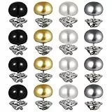 Amosfun 20pcs Brosche Knöpfe Perle Hemd Knöpfe Cover Up Knopf Pin klein Prevent versehentliche Exposition Knöpfe für Kleidung Kleid Supplies Farbe 1
