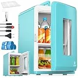 KESSER® 2in1 Mini Kühlschrank Kühlbox 15 Liter Kühl und Heizfunktion Tragbarer AC DC 220-240V/12V Steckdose und Zigarettenanzünder Warmhaltebox Thermobox Auto Büros Zimmer Camping Garten Hellblau