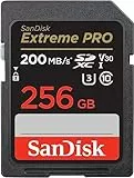 SanDisk Extreme PRO SDXC UHS-I Speicherkarte 256 GB (V30, Übertragungsgeschwindigkeit 200 MB/s, U3, 4K UHD Videos, SanDisk QuickFlow-Technologie, temperaturbeständig)