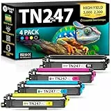 Smart Ink kompatible Tonerkartusche als Ersatz für Brother TN247 TN-243CMYK TN 247 (Schwarz Cyan Magenta Gelb) kompatibel mit Brother MFC-L3750CDW DCP-L3550CDW MFC-L3770CDW HL-L3230CDW HL-L3210CW