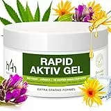 H4H® Extra Stark Bio Hanf Muskel- & Gelenkgel – Mit 16 Super-Inhaltsstoffen wie Arnika, Menthol & Boswellia – Kühlende Pflege für Rücken, Nacken, Knie & Schultern