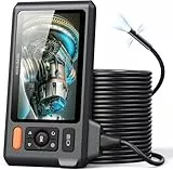 15m Triple Lens Endoskopkamera mit Licht, DEPSTECH 5-Zoll-IPS-Bildschirm Endoskopkamera, 1080P Industrie Endoskop Rohrkamera Kanalkamera, IP67 wasserdichte Inspektionskamera für Abflussrohre