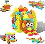 PicassoTiles Igel-Block-Fliesen-Spielzeug Baustein stapelbar ineinandergreifende Zähne Konstruktion sensorische Geschenke STEM-Lernborsten-Spielset Kinder Kleinkinder ab 3 Jahren 120 Teile