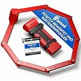Samok® Fahrradschloss Faltschloss 120cm lang inkl. Halterung - Fahrrad Stahl Schloss faltbar mit Schlüssel - HOHE SICHERHEIT LEVEL 10 - Radschloss Diebstahlsicher E-Bike, Rennrad & MTB-Bike Lock