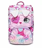 SJ GANG STYLE JAM GANG Rucksack für Schule, Sport, Freizeit, Erweiterbarer Schulranzen, Geräumige Schultasche für Mädchen, Extra Platz, Trinkflaschenfach, rosa