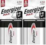 Energizer PILAS Alkaline MAX MAX Alkaline 4.5V / 3LR12 BP1 BR, 53542651905, Standard (Packung mit 2)
