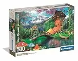 Clementoni Puzzle Collection - The Old Shoe House 500 Stücke, Compact Box - Puzzle für Erwachsene 14-99 Jahre, Geschenk für Mann und Frau, Made in Italy, 35596