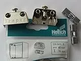 Hettich Verbindungsbeschlag 'TRAPEZ' zum Aufschrauben, 15,8 x 40 x 20,5 mm, 8 Stück, 62489