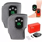 Elektrisch Fußmassagegerät Tragbares kabelloses Fussmassagegerät mit 1800mAh Akku, 5 Wärmestufen 3 Vibrationsmodi, Aufladbare Massagegerät für Knöchel, Ferse, Sohle, Fußrücken