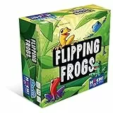 HUCH!, Flipping Frogs, Legespiel für strategische Denker, Spannendes und kreatives Familienspiel, Ideal für Kinder und Erwachsene, Für 2–4 Spieler ab 6 Jahren