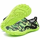 Limberun Kinder Wasserschuhe Jungen Badeschuhe mädchen barfußschuhe Kinder neoprenschuhe Kinder Grün 36