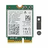 WiFi 6E Karte AX211NGW M.2 CNVio2, 5400Mbps Tri-Band (2,4/5/6 GHz), Bluetooth 5.3, MU-MIMO, WLAN Adapter für Laptop, Intel 12. Gen+ Prozessor, Windows 10/11 64-Bit